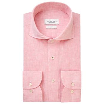 Profuomo Linen Shirt - Dark Pink