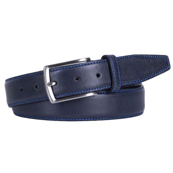 Profuomo Leather Belt - Navy
