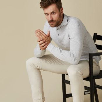 Profuomo Polo À Manches Longues - Gris