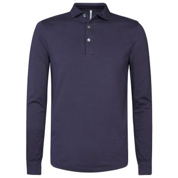Profuomo Polo À Manches Longues - Marine