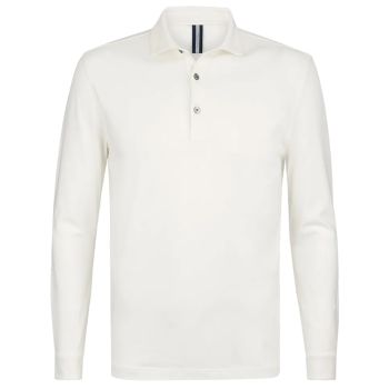 Profuomo Polo À Manches Longues - Blanc Cassé