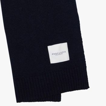 Profuomo Écharpe Tricotée En Laine Et Cachemire - Marine