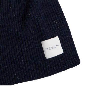 Profuomo Écharpe En Laine Donegal Tricotée - Marine
