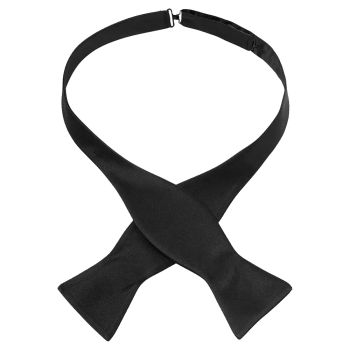 Profuomo Soie Satin Nœud Papillon Auto-attachant - Noir
