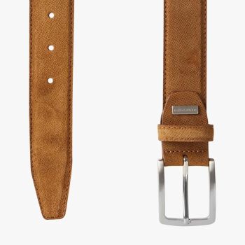 Profuomo Ceinture En Daim - Camel