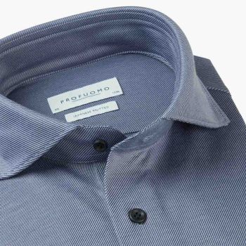 Profuomo Chemise Japonaise En Sergé - Bleu Moyen