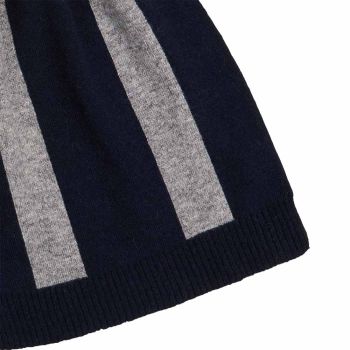 Profuomo Écharpe Tricotée En Laine Et Cachemire - Marine & Gris