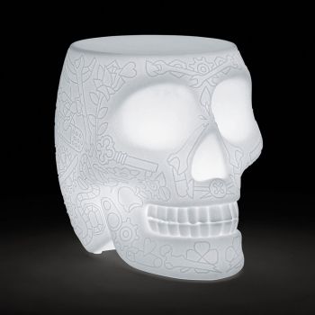 Qeeboo Mexico Skull LED - Siddebord/skammel