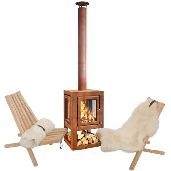 Outdoor Fireplace And Fieldchair Bundle