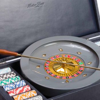Hector Saxe Set De Roulette En Cuir - Gris