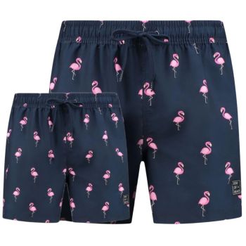 Son of a Beach Father & Son Swim Shorts Flamingo - Blue