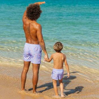 Son of a Beach Short De Bain Père Et Fils Milkshake - Lila