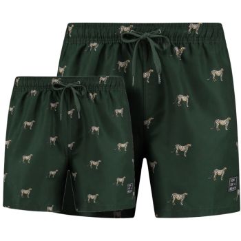 Son of a Beach Father & Son Swim Shorts Panter - Green