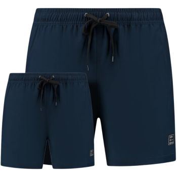Son of a Beach Father & Son Solid Swim Shorts - Blue