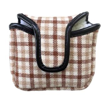 Modest Vintage Player Tartan Golf Putter Cover Mallet