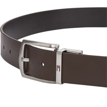 Tommy Hilfiger Ceinture En Cuir Réversible - Noir/Brun