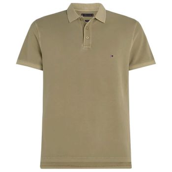 Tommy Hilfiger Polo Teint En Plongée - Vert Olive Délavé
