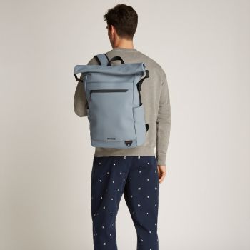 Tommy Hilfiger Sac À Dos Rolltop - Gris-Bleu