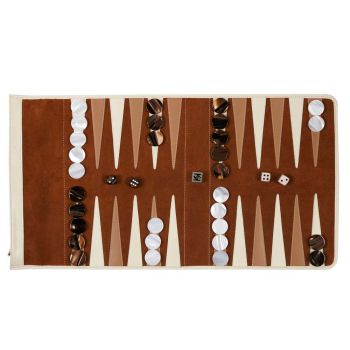 Hector Saxe Set De Voyage Backgammon - Cognac
