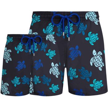 Vilebrequin Father & Son Swim Shorts Turtles Multicolores - Blue