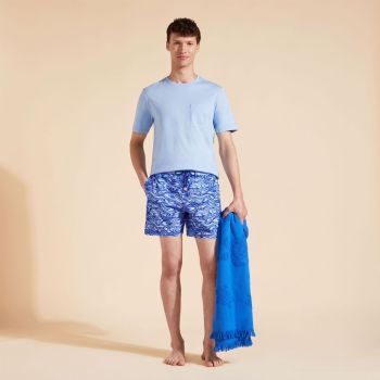Vilebrequin Short De Bain Flocked Aquarium - Bleu