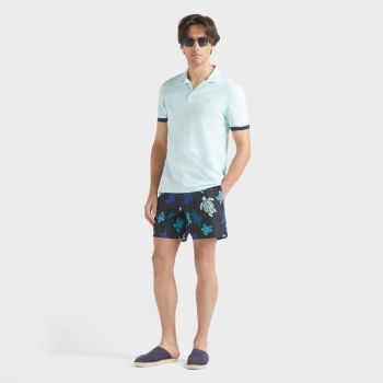 Vilebrequin Short De Bain Père & Fils Tortues Multicolores - Bleu