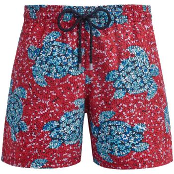 Vilebrequin Short De Bain Turtles Sequins - Rouge