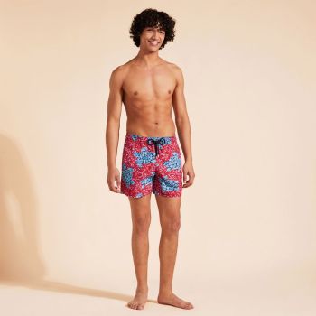 Vilebrequin Short De Bain Turtles Sequins - Rouge