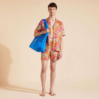 Vilebrequin Short De Bain Tahiti Flowers - Bleu Clair