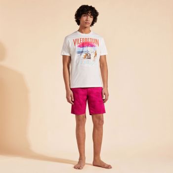 Vilebrequin T-shirt Wave On VBQ Beach - Blanc Cassé