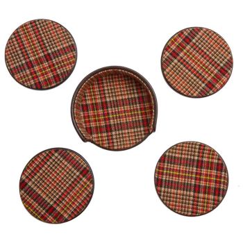 WOLF WM Brown Set De 4 Sous-Verres Avec Étui
