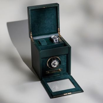 WOLF British Racing Remontoir De Montre Simple Avec Rangement - Vert