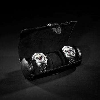 WOLF British Racing Triple Watch Roll - Sort