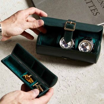 WOLF British Racing Triple Watch Roll - Grøn
