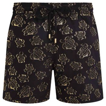Vilebrequin Swim Shorts Jacquard Turtles - Black