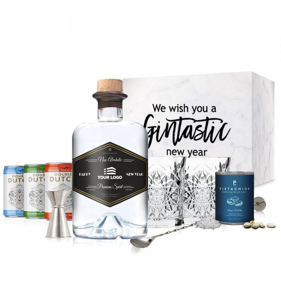 Gepersonaliseerde non-alcoholische gin tonic Prestige Set